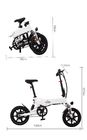 The Most Fashion Small 36V 250W 16inch Alloy Aluminum Folding Pedal Assist Electric Foldable City Bike For Sale