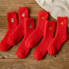 Nice Design Red Wholesale Fuzzy Christmas Christmas Socks For Women