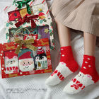 Wholesale Cute Christmas Cartoon Coral Fleece Socks Young Girls Socks With Lovely Christmas Pattern