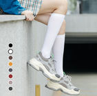 hotsale Women Solid Color Knee High Socks Cotton colorful Long Tube Socks For School Girl