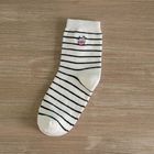 Wholesale Lovers Embroidered Cow Tube Socks Black And White Pure Color Fashion Cute Socks