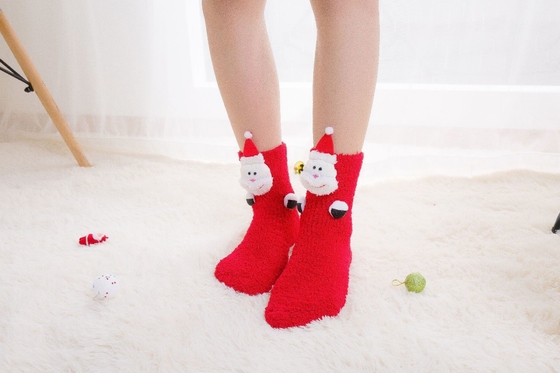 New Christmas Socks Women Cotton Funny Socks With Pattern Print Red Cute Kawaii Female Short Warm Socks Christmas Gift