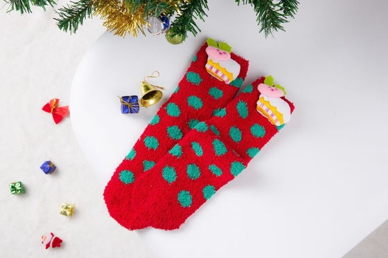 New Christmas Socks Women Cotton Funny Socks With Pattern Print Red Cute Kawaii Female Short Warm Socks Christmas Gift