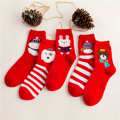 Nice Design Wholesale Funny Christmas Socks Breathable Sustainable adult Christmas Socks