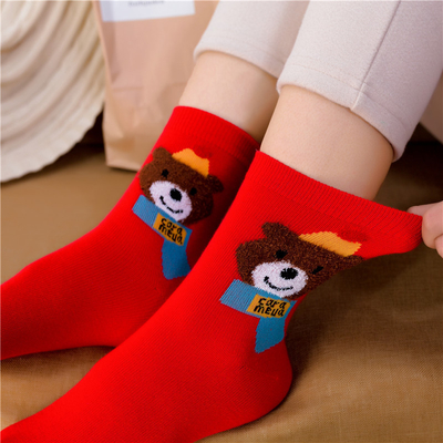 Nice Design Wholesale Funny Christmas Socks Breathable Sustainable adult Christmas Socks