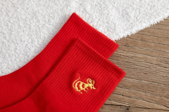 Nice Design Red Ladies Knitted Winter Soft Home Indoor Thermal Socks