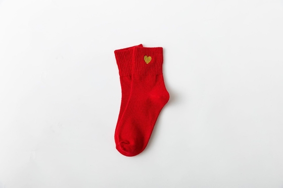 Custom Logo Adult Red Socks Comfortable Long Tube Fortune Socks