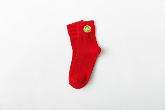 Custom Logo Adult Red Socks Comfortable Long Tube Fortune Socks