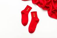 Wholesale high Quality Custom Fashion Lucky Socks Red Socks For Adult