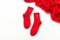 Wholesale high Quality Custom Fashion Lucky Socks Red Socks For Adult