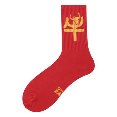 Happy Year Premium Quality Custom Mulit Designed Winter Warm Socks Couple Christmas Red Socks