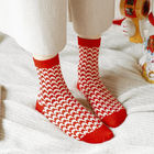 High Quality Custom Size Cotton adults Christmas Knitted Socks Christmas Crew Socks