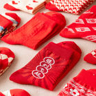 High Quality Custom Size Cotton adults Christmas Knitted Socks Christmas Crew Socks