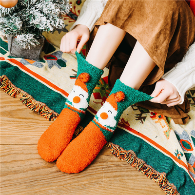 Wholesale Cheap Top Sale New Design 100% Cotton Funny Crew Christmas Socks Christmas