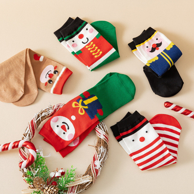 Wholesale Customised  100% Cotton Funny Socks Christmas Gift Socks For Women