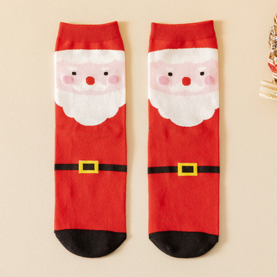 Wholesale Customised  100% Cotton Funny Socks Christmas Gift Socks For Women