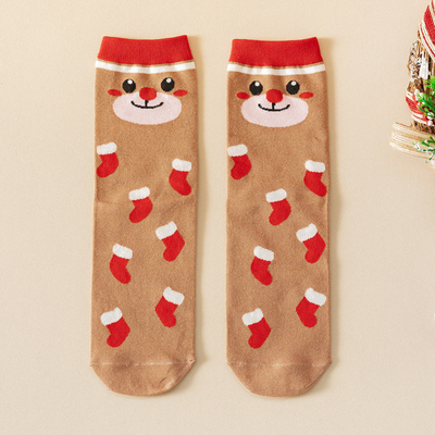 Wholesale Customised  100% Cotton Funny Socks Christmas Gift Socks For Women