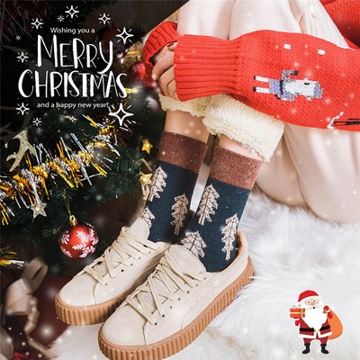 Wholesale Cheap Top Sale Winter 50% wool Funny Socks Christmas Gift Socks For Adults