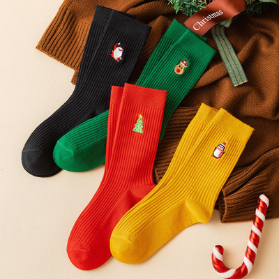 Wholesale Colorful Happy Fashion Custom Design Christmas Socks Women