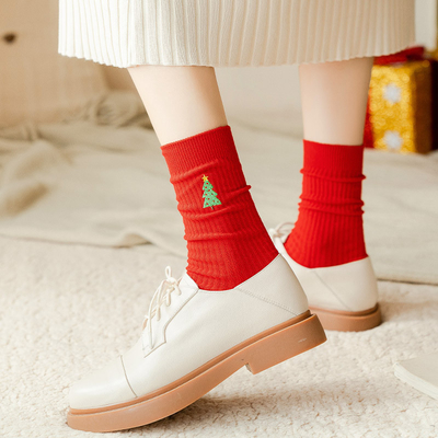 Wholesale Colorful Happy Fashion Custom Design Christmas Socks Women