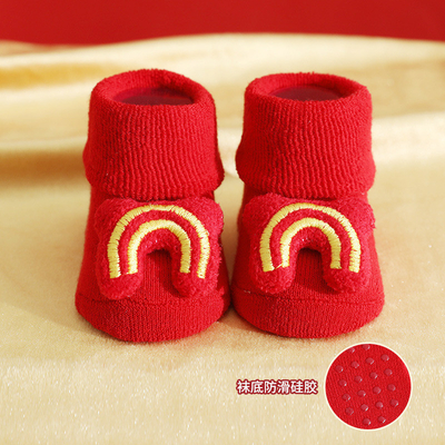 Pure Cotton Cute Wholesale non-slip Socks Plush Baby Warm Stockings Kids Long Stocking