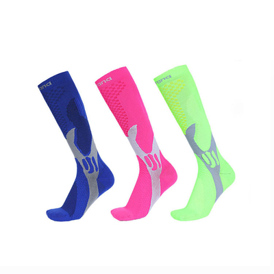 Wholesale Custom Colorful 20-30mmhg Travel Sport Medical Knee High Running Cycling Nurse Football Compression Socks