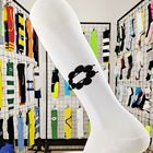 White With Custom Logo China Make Cheap Over Knee Cotton Foot Polyester Leg Football Socks