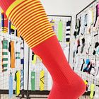 Wholesale Custom Design Fashion Red Anti Bacterial Oem Knee High Football Socks