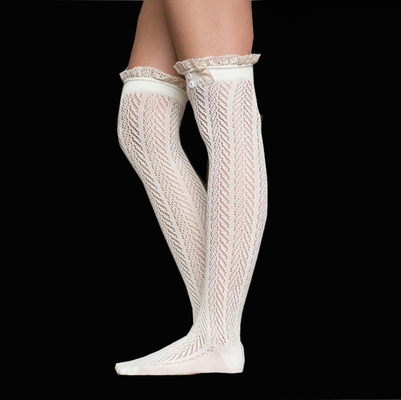 Wholesales Classic Long Lacy Lace Over The Knee Socks Fashionable Hollow Lady'S Boot Socks