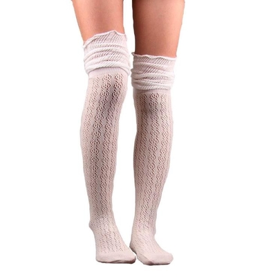 Women Classic New Thigh Socks Ladies Hollow Lace Over The Knee Boot Socks