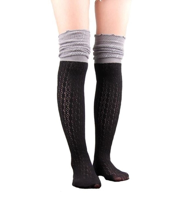 Women Classic New Thigh Socks Ladies Hollow Lace Over The Knee Boot Socks