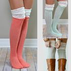 Women Classic New Thigh Socks Ladies Hollow Lace Over The Knee Boot Socks