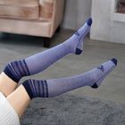 Hot Sale Women'S Knit Thigh High Socks Fashion Ladies Classic Striped Boot Socks