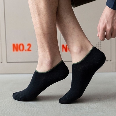 Hot Sale Good Quality Pure Color No Show Low Cut Cotton Invisible Socks Men