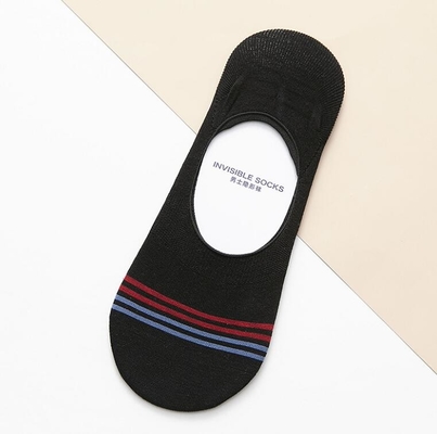 Hot Sale New Arrivals Striped No Show Anti Slip Soft Cotton Invisible Socks Men