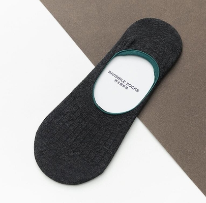 Hot Sale New Arrivals Striped No Show Anti Slip Soft Cotton Invisible Socks Men