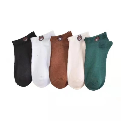 New Design Wholesale Cartoon Bear Ten Pairs Gift Bag Cotton Ankle Socks Women