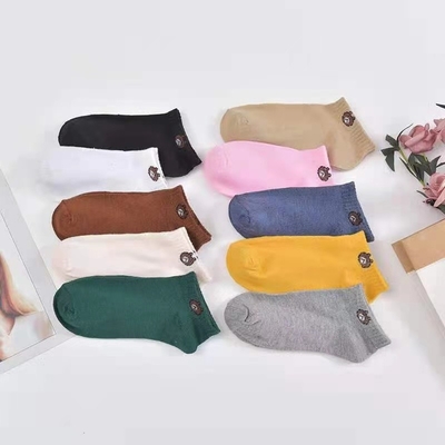 New Design Wholesale Cartoon Bear Ten Pairs Gift Bag Cotton Ankle Socks Women