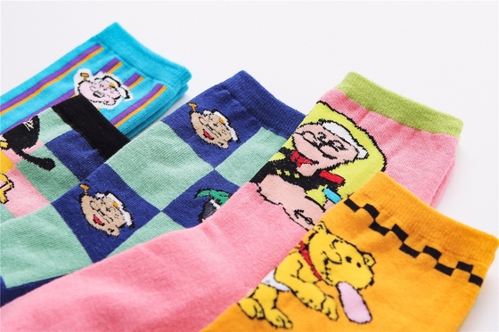 Wholesale Hot Sale Fashion Popular Cute Cartoon Popeye Jacquard Soft Comfortable Cotton Fancy Crew Couples Socks