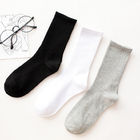 Wholesale High Quality Seasons New Breathable Pure Color White Soft Cotton Couples Socks Men