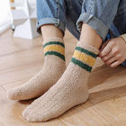 Wholesale Autumn And Winter New Three Lines Striped Coral Fleece Home Thick Fleece Warm Floor Fuzzy Socks