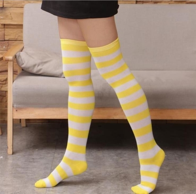 Wholesale Ladies Sexy Zebra Striped Stockings Girls Dress Socks Over The Knee Christmas Socks