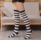 Wholesale Ladies Sexy Zebra Striped Stockings Girls Dress Socks Over The Knee Christmas Socks