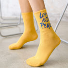 Wholesale Funky Letters LOVE AND PEACE Knitted Couples Socks Breathable Cotton Trendy Letters Couples Socks