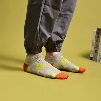 High Quality Jacquard Pattern Colorful Ankle Socks Cotton Wholesale Socks For Men