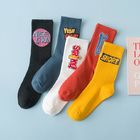 Hot Sale Crazy Socks Fashion Letters Adult Skateboarding Hip Hop Cotton Socks For Man