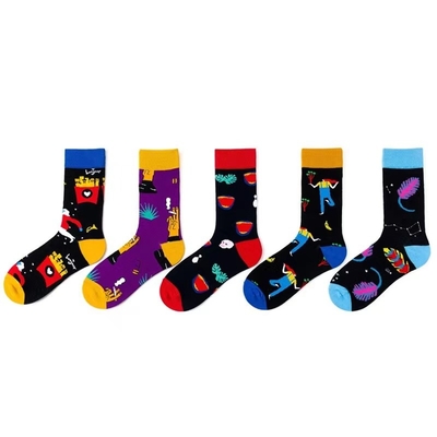 Hot Sale Unique Jacquard Skateboard Funny Happy Custom Socks Men Trendy Crew Funky Novelty Crazy Socks Fun