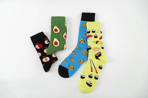 Hot Sale Autumn New Character Foods Pizza Sushi Couples Soft Cotton Socks Men