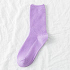 Good Quality New Style Autumn New Breathable Fluorescence Color Soft Cotton White Socks Women