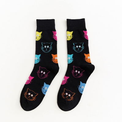 High Qualty Wholesale New Cartoon Cat Dog White & Black Couples Cotton Socks Men